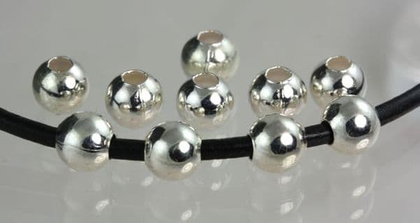 SPACER BEAD SILVER 6MM from 0.5p each