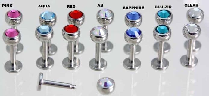 STUDS Jewelled Labret - in Pairs