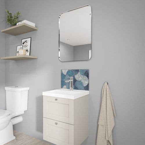 Alloy Decor Vanity Splashbacks - Blue Scallop