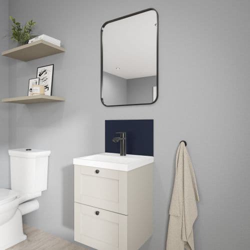 Alloy Solid Colour Vanity Splashbacks - Deep Sea Blue