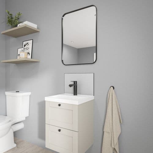 Alloy Solid Colour Vanity Splashbacks - Glacier White