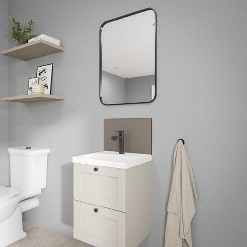 Alloy Solid Colour Vanity Splashbacks - Terra Grey