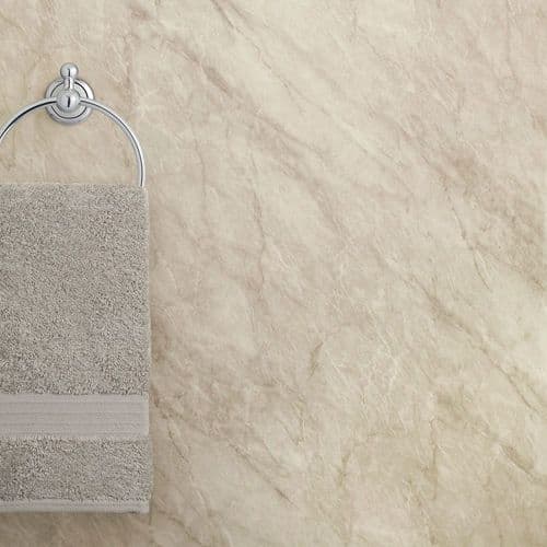 Ancona PVC Shower Wall Panels - Grey Marble - Gloss