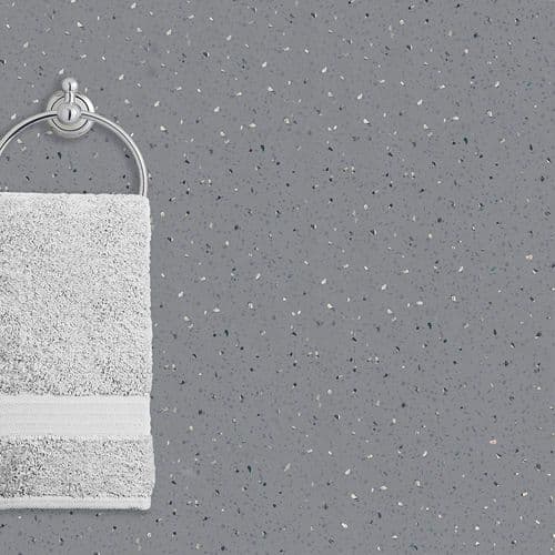 Ancona PVC Shower Wall Panels - Grey Storm Sparkle - Gloss