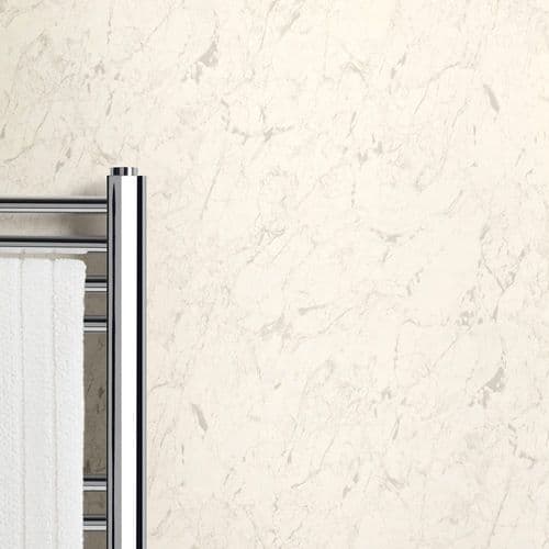 Ancona PVC Shower Wall Panels - White Marble - Gloss
