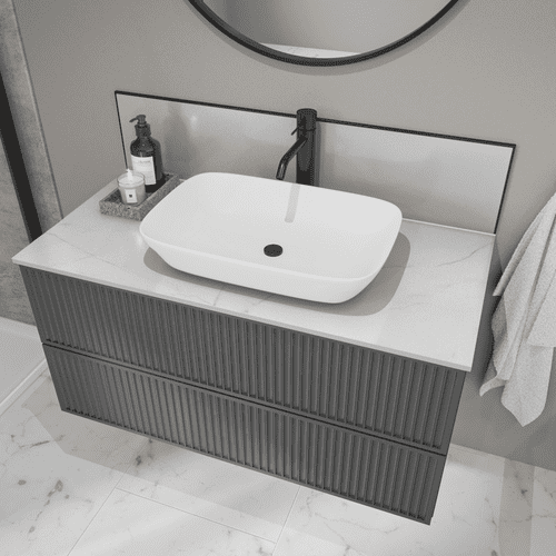 Elite Vanity Compact Bathroom 12mm Worktops - Athena Marble