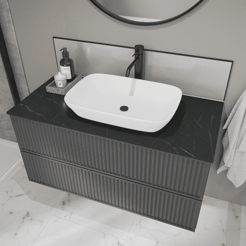 Elite Vanity Compact Bathroom 12mm Worktops - Marbre Celeste