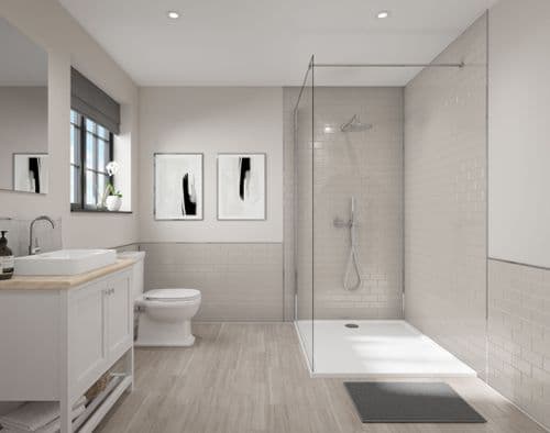 Wetwall Tile Panels - Mocha Tile - Gloss