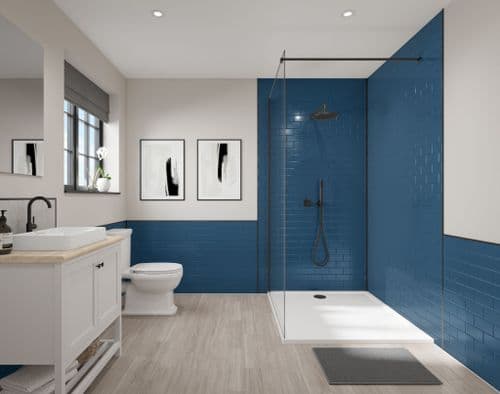 Wetwall Tile Panels - Navy Tile - Gloss