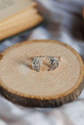 Alex Monroe | Feather Stud Earrings