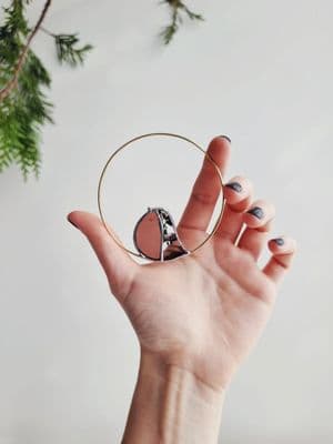 Alexa Braud | Stained Glass Bullfinch in Hoop