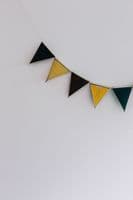 Alexa Braud Stained Glass | Decorative Stained Glass Bunting with Gold Engraved Detail
