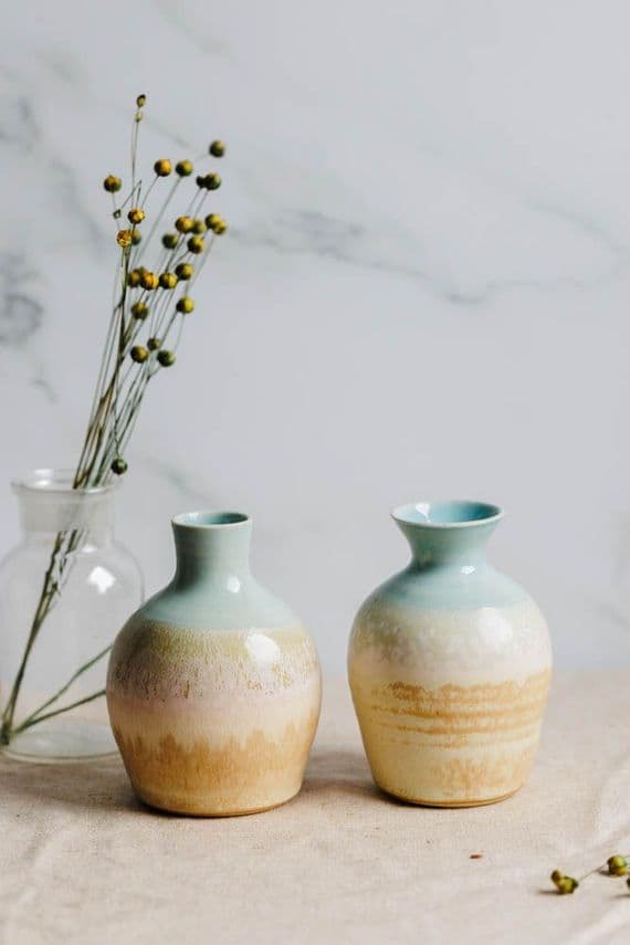 Alison Hanvey Ceramics | Handmade Ceramic Coast Stoneware Bud Vase