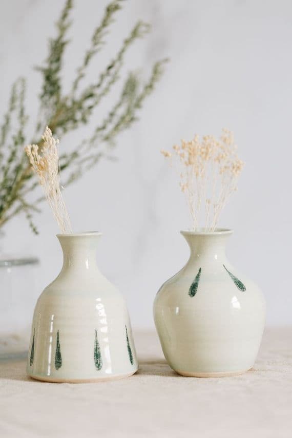 Alison Hanvey Ceramics | Handmade Ceramic Cream Stoneware Bud Vase