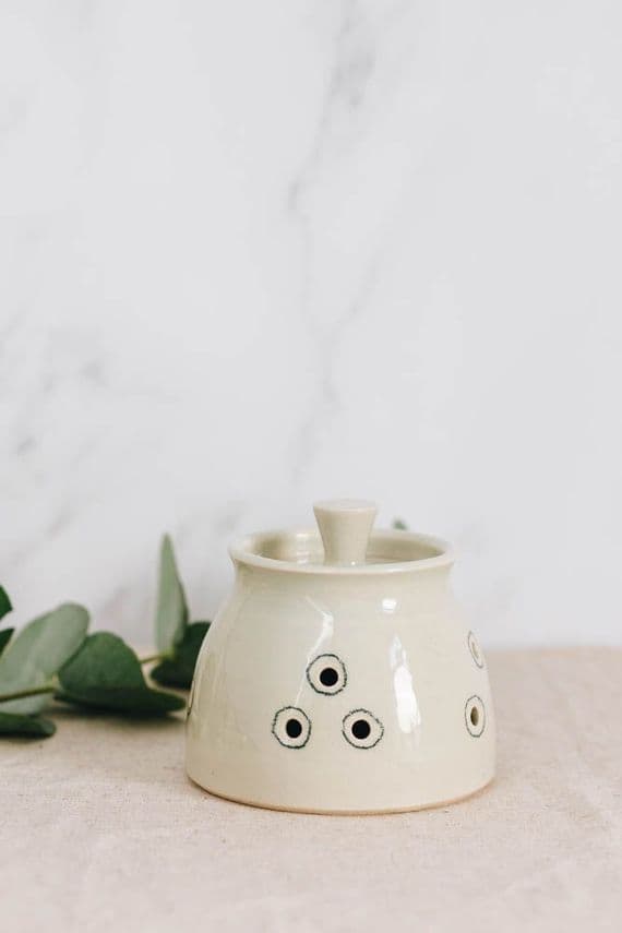 Alison Hanvey Ceramics | Handmade Ceramic Stoneware Garlic Jar Pot