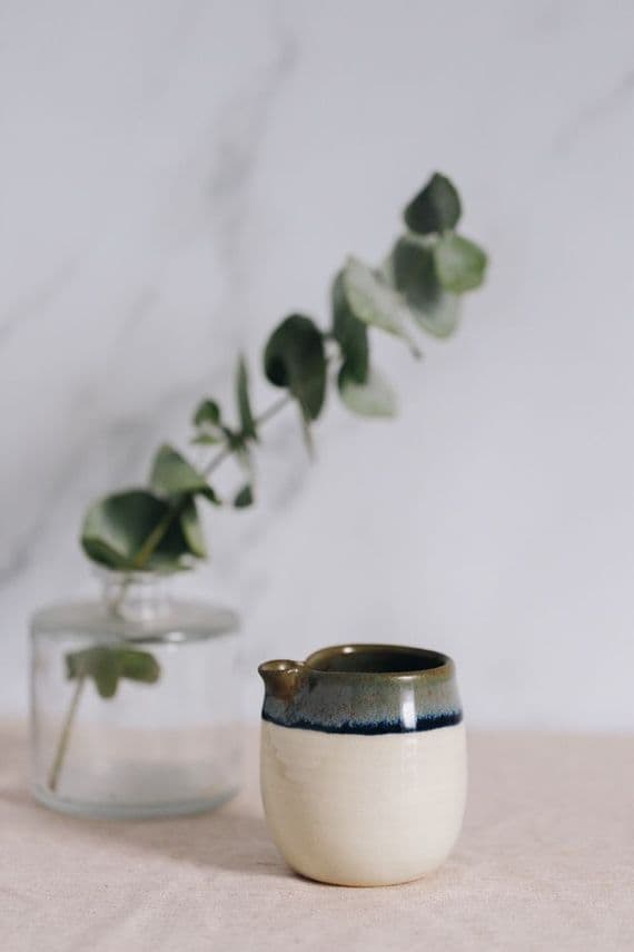Alison Hanvey Ceramics | Handmade Ceramic Cream Stoneware Jug Pourer | Large