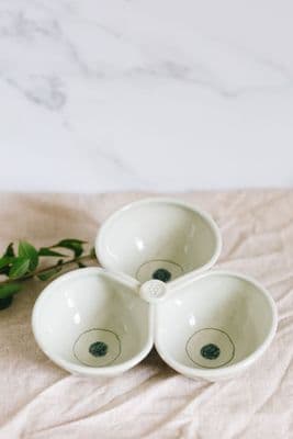 Alison Hanvey | Large Triple Dip Bowl | Earth