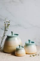 Alison Hanvey Ceramics | Handmade Ceramic Stoneware Lidded Pot | Small Sugar Jar