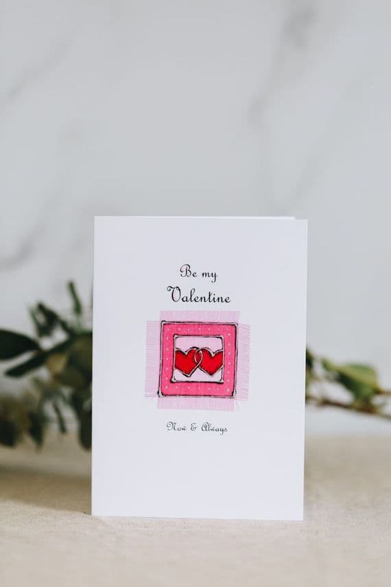 Alio Designs | Alison Ormsby | Silk Painted Handmade Valentine's Day Card