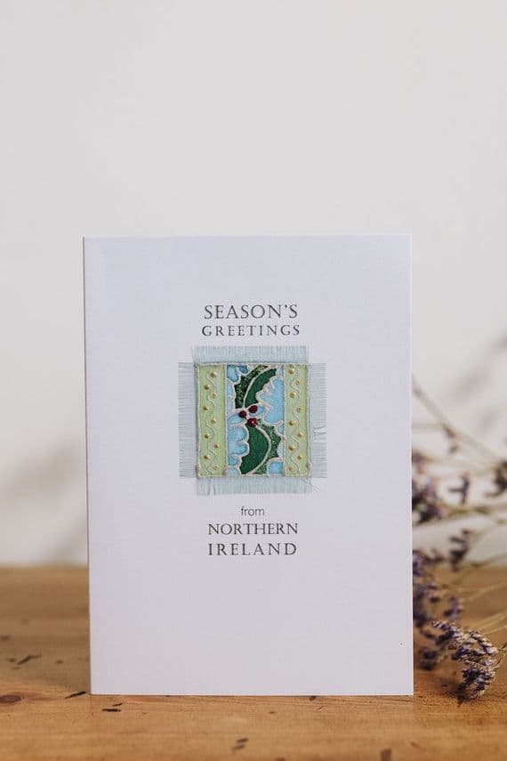 Alio Designs | Alison Ormsby | Silk Painted Handmade Northern Ireland Christmas Card