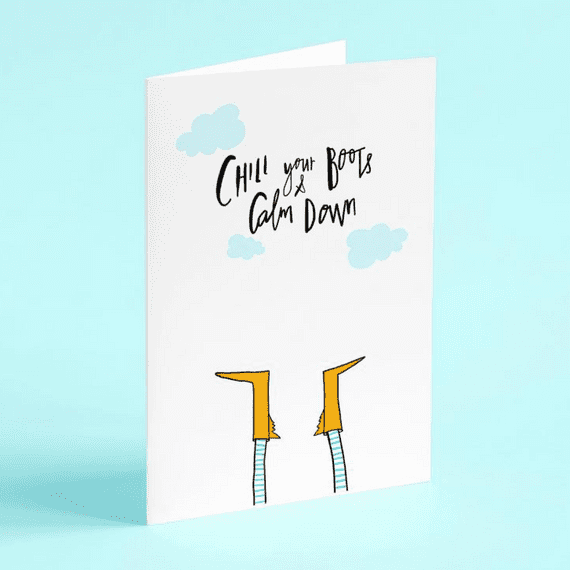 Amanda Hartley | Hofficraft | Chill Your Boots & Calm Down Card