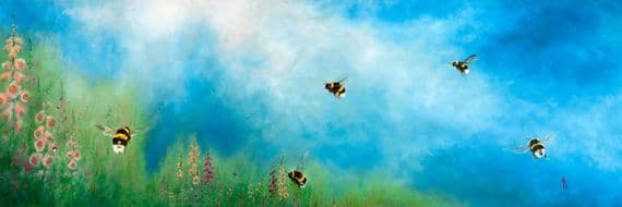 Anna Reed Artist | Follow Blossom Bees Print | Anna Reed Fine Art | Bee Prints