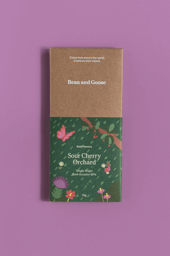 Bean and Goose Artisan Chocolate Sour Cherry Orchard Dark Chocolate
