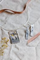 Becky Crow Jewellery | Handmade Sterling Silver Crest of a Wave Pendant | Sea Inspired Jewellery