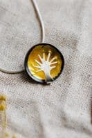 Becky Crow Jewellery | Handmade Sterling Silver Tree Dome Pendant | Tree Inspired Jewellery