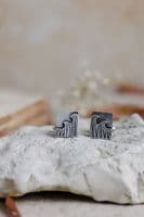 Becky Crow Jewellery | Handmade Sterling Silver Wave Cufflinks | Sterling Silver Cufflinks