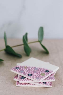 Claire Newell | Set of 4 Lilac Coasters