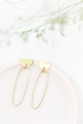 Clare Elizabeth Kilgour | Oval Solid D Stud Earrings