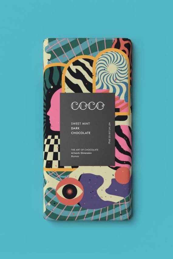 COCO Chocolatier Artisan Chocolate | Sweet Mint Dark Chocolate Bar