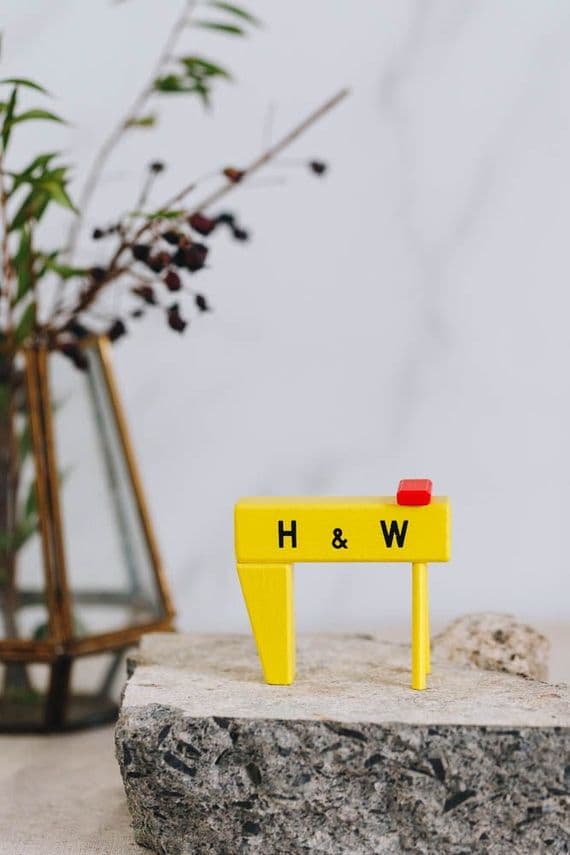 Cowfield Design | Wooden Wee H&W Belfast Crane | Conor & Sean Kelly | Northern Ireland