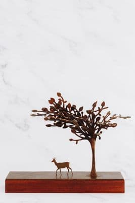 David Mayne | Under the Tree Deer Sculpture