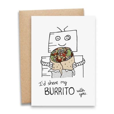 Debmon Design | I'd Share My Burrito Card