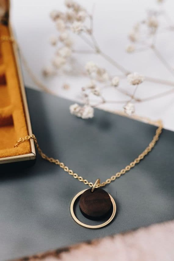 Deeca Jewellery Design | Wooden Circle Necklace | Ethical Handmade Jewellery Ireland