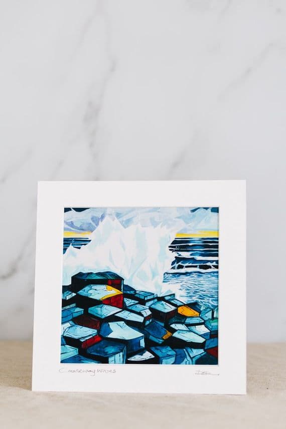 Desie O'Reilly Artist | Giant's Causeway Waves Art | Northern Ireland Print
