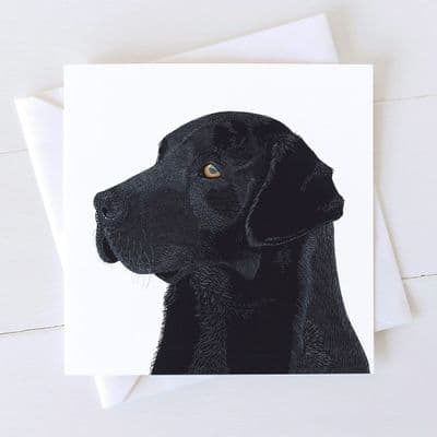 Diane Williams | Black Labrador Dog Card