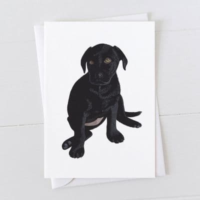 Diane Williams | Black Labrador Puppy Card