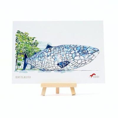 Flax Fox | Big Blue Fish Postcard