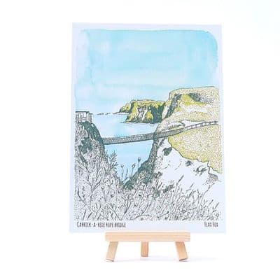 Flax Fox | Carrick-a-Rede Rope Bridge Postcard