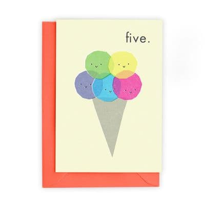 Fréya | Five 5th Birthday Card