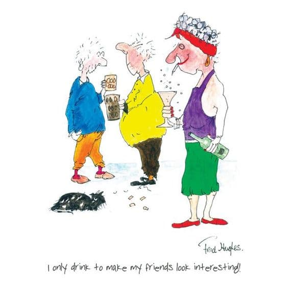 Fred Hughes Artist | I Only Drink Print | Irish Cartoon Prints | Northern Ireland