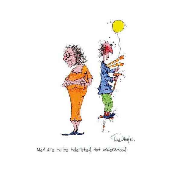 Fred Hughes Artist | Men are to be Tolerated Print | Irish Cartoon Prints | Northern Ireland