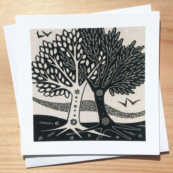 Algan Arts | Gail Kelly Artist | Marriage Trees Card | Art Cards Northern Ireland