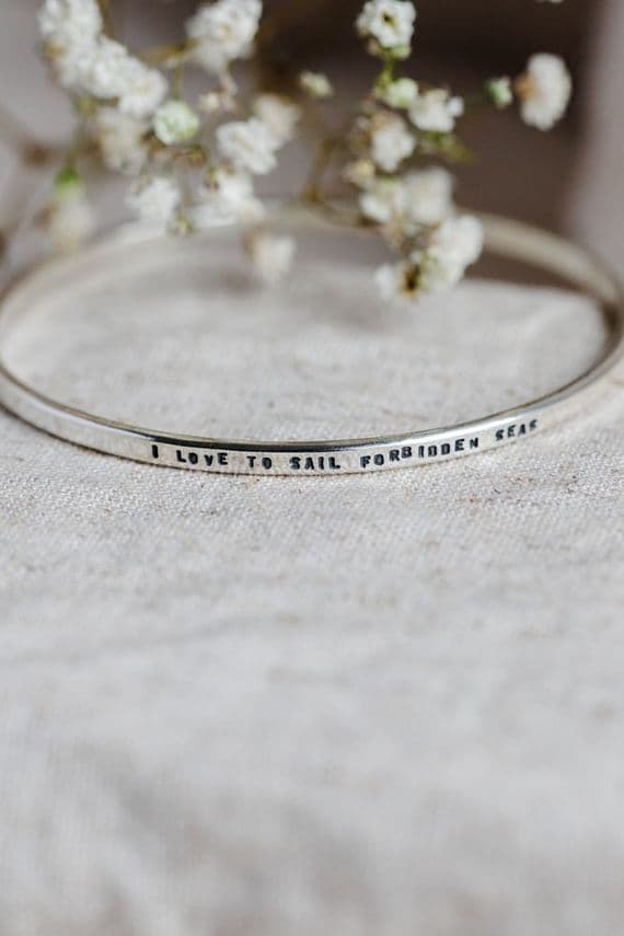 Gemma Atwell Jewellery | Handmade Sterling Silver Forbidden Seas Oval Bangle