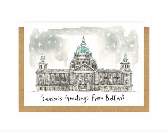 Gemma O'Neill Artist & Illustrator | Belfast City Hall Christmas Card | Northern Ireland Cards