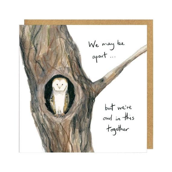 Gemma O'Neill Artist & Illustrator | Owl In This Together Card | Covid Cards