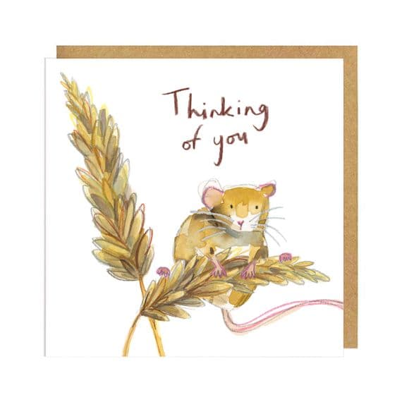 Gemma O'Neill Artist & Illustrator | Thinking of You Field Mouse Card | Sympathy Cards